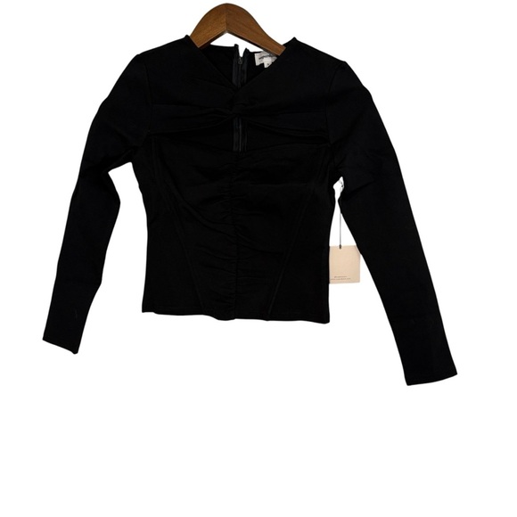 Superdown Ruched Cut-out top in black size Small - Picture 4 of 11